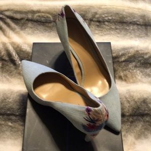 Gun Metal denim pump